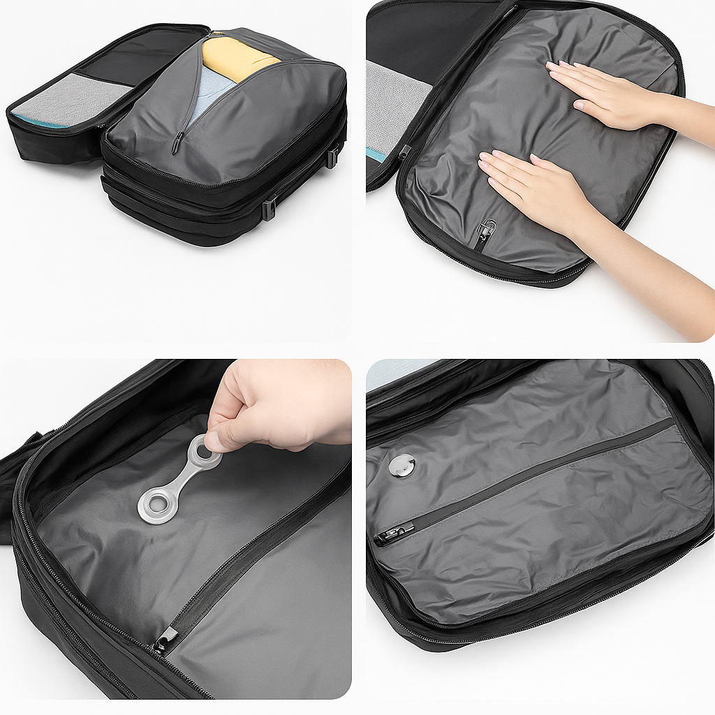 MOOVA Kompressionskoffer – Stylischer Handgepäck Trolley mit Rollen