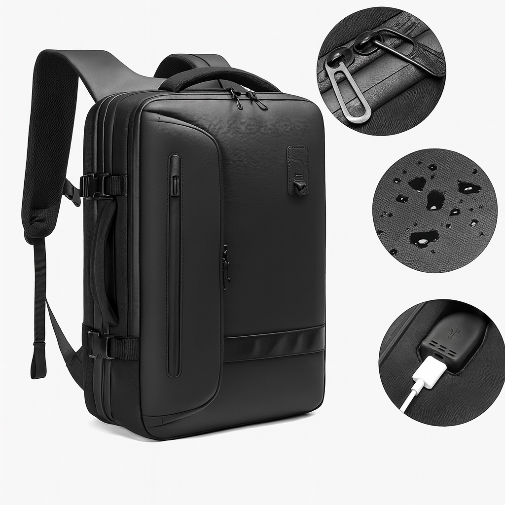 MOOVA Kompressionskoffer – Stylischer Handgepäck Trolley mit Rollen