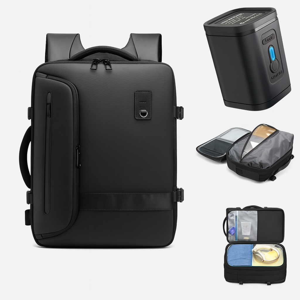 MOOVA Kompressionskoffer – Stylischer Handgepäck Trolley mit Rollen