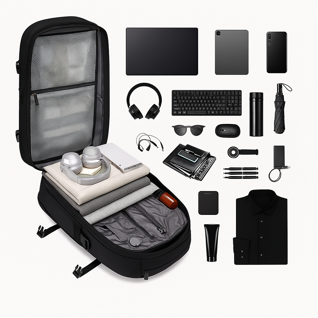 MOOVA Kompressionskoffer – Stylischer Handgepäck Trolley mit Rollen