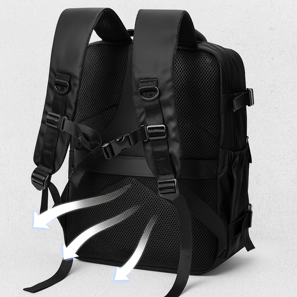 MOOVA Travel Rucksack – Mit integriertem Vakuum-System