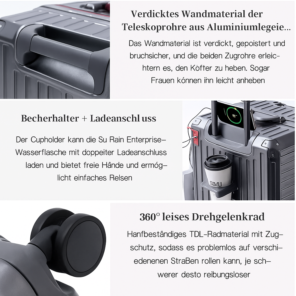 MOOVA Hartschalenkoffer – Trolley fürs Handgepäck mit TSA-Schloss