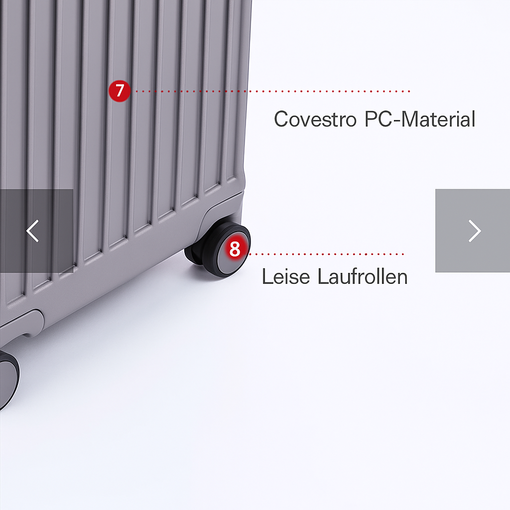 MOOVA Hartschalenkoffer – Trolley fürs Handgepäck mit TSA-Schloss