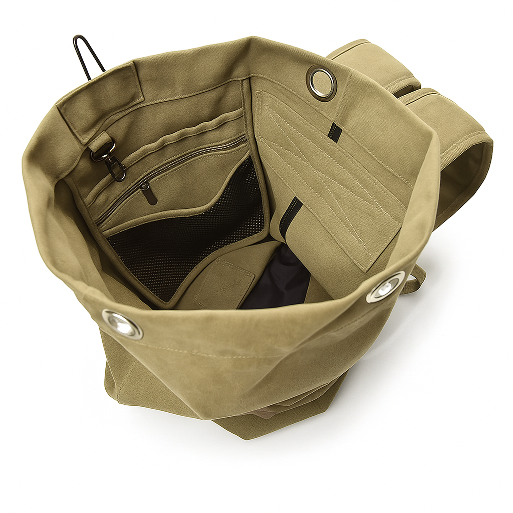 DIDA BEAR Herren-Reiserucksack – Vintage Canvas, 35L Stilvoll